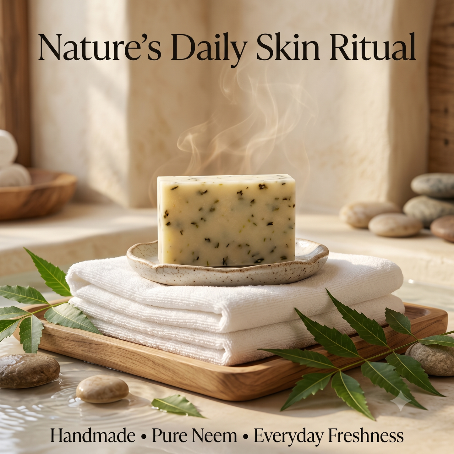 Neem Cedar Wood Cold Process Soap Pack of 2