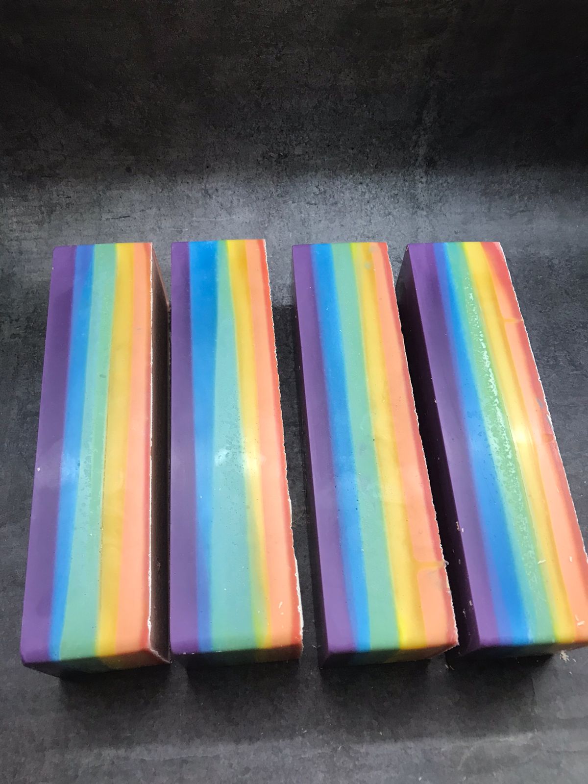 Rainbow Bergamot Cold Process Soap Pack of 4