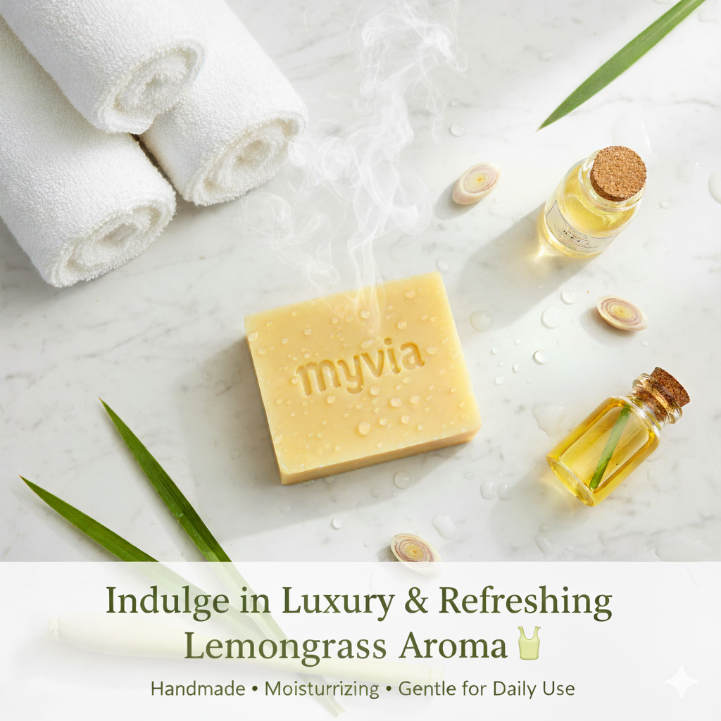 Lemon Grass Cold Process Soap Pack of 2