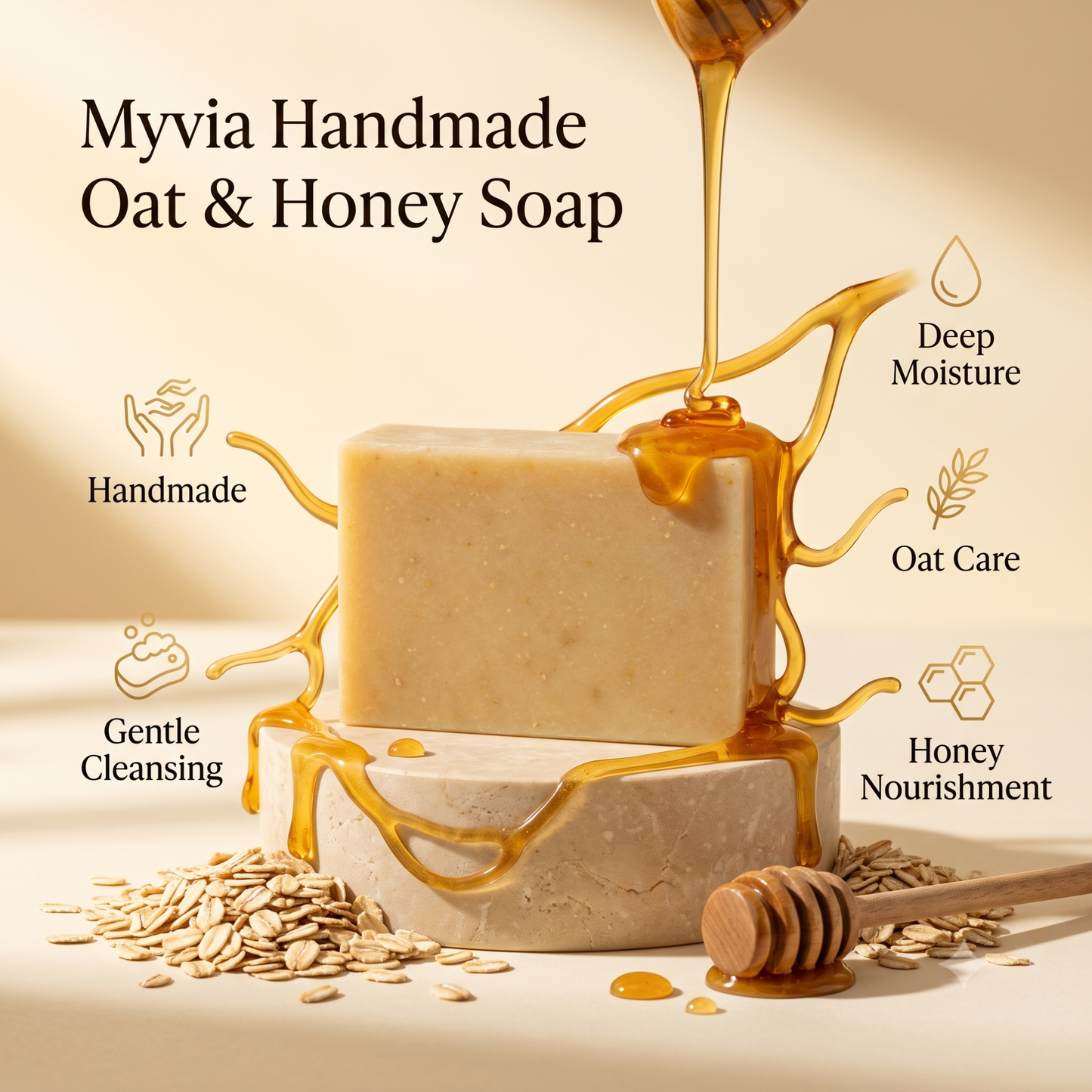 Oat Honey Cold Process Soap Pack of 2