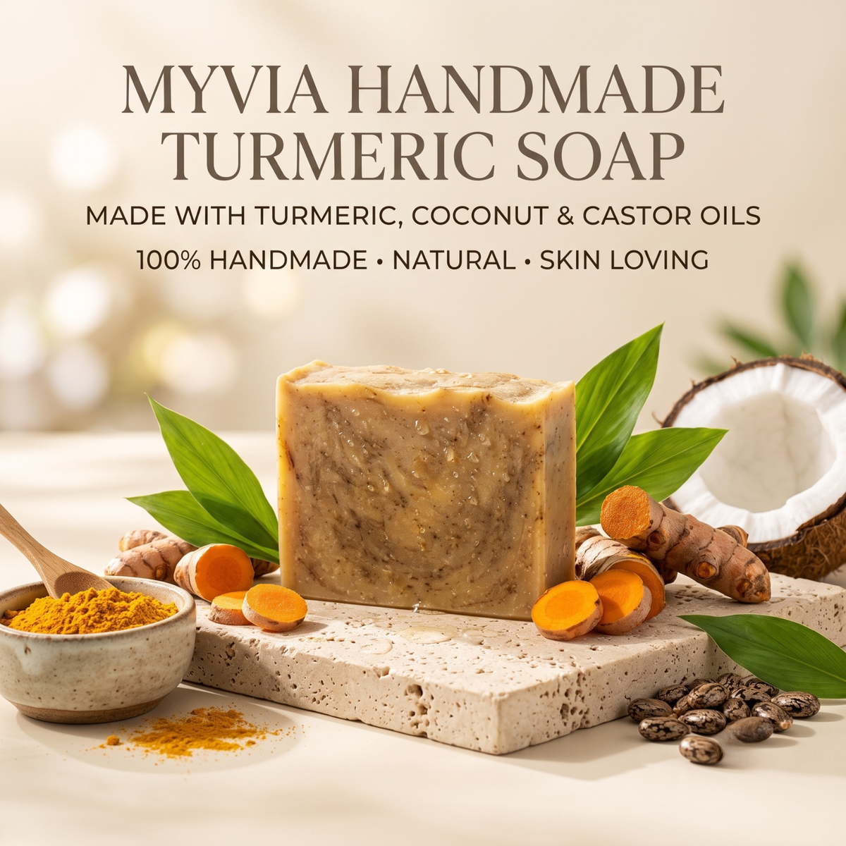 Turmeric Ylang Ylang Cold Process Soap Pack of 2