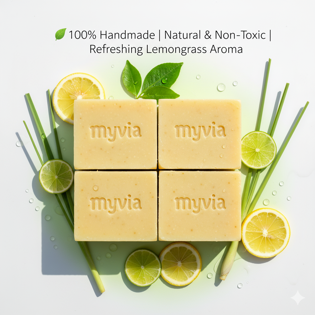 Lemon Grass Cold Process Soap Pack of 2
