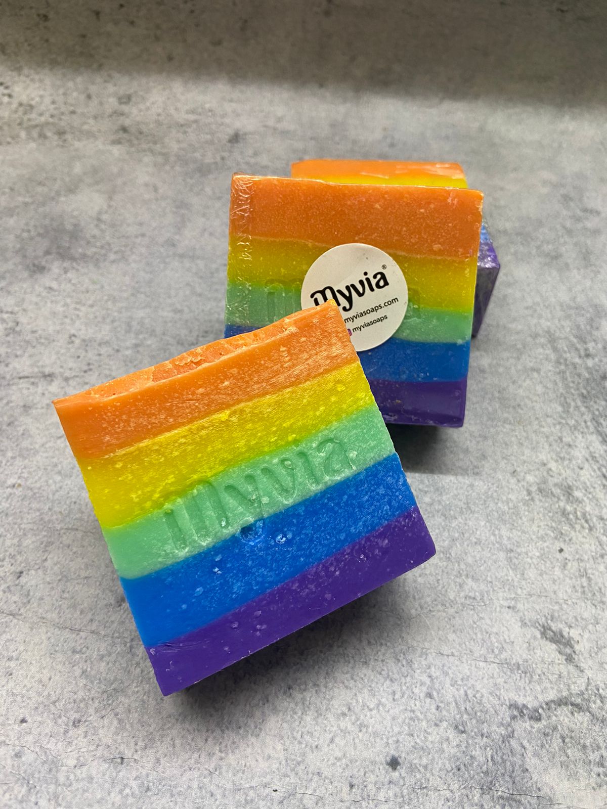 Rainbow Bergamot Cold Process Soap