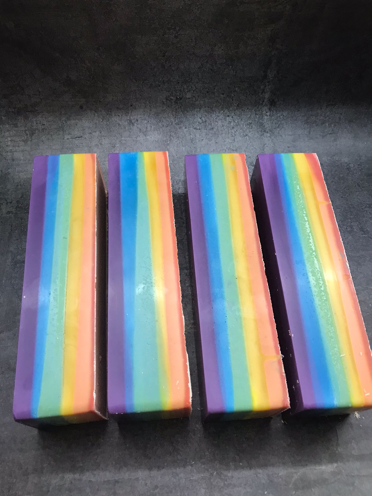 Rainbow Bergamot Cold Process Soap